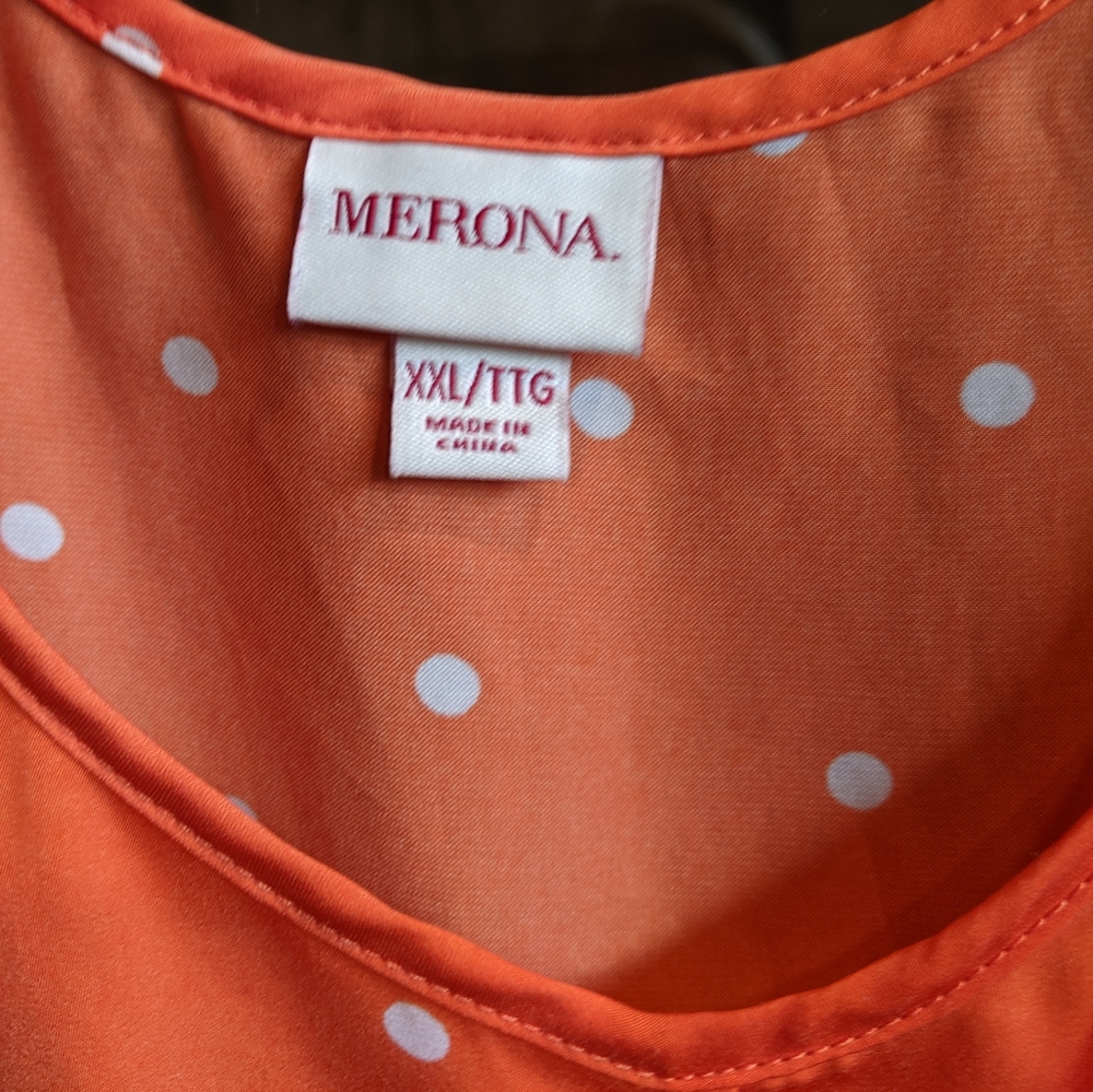 DONATING 1/20/25 🍍 Merona Orange Polka Dot Tank 🍍 - Picture 4 of 4